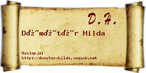 Dömötör Hilda névjegykártya